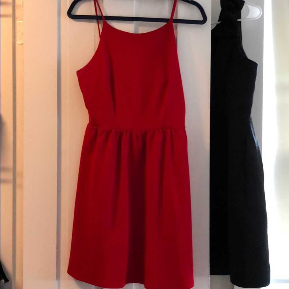 red dress